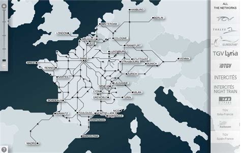Tgv Train Lines Europe Map Paris By Train