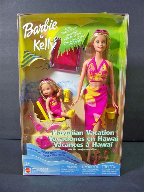 Nib Barbie Doll 2003 Hawaiian Vacation Kelly Barbie T Set Barbie Ts Barbie Beach Doll
