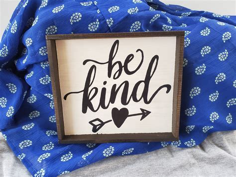 Be Kindbe Kind Signwooden Be Kind Signwooden Framed Be Kind Sign