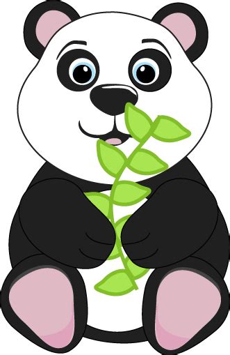 Panda Bear Eating Leaves Clip Art Panda Bear Eating Leaves Image