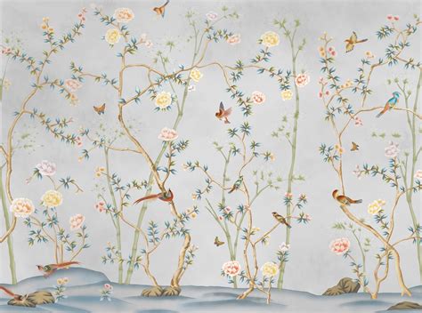Chic Chinoiserie Wallpaper Bird Chinoiserie Wallpaper Factory Nauzha