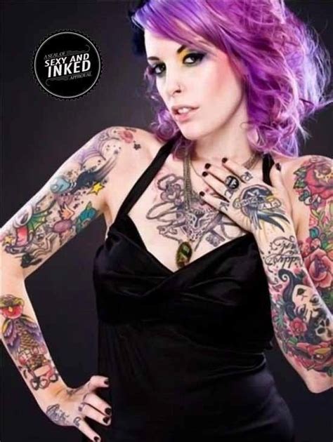 Purple Mulheres Tatuadas Rose Tattoo Black Garotas Tatuadas