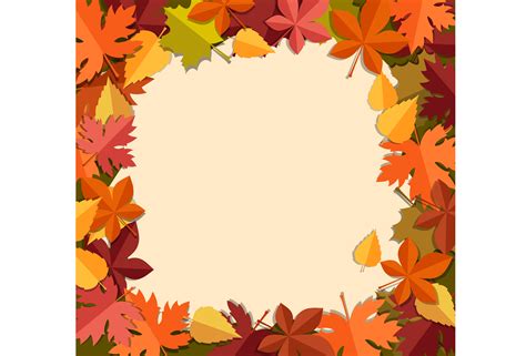 Autumn Leaves Blank Frame 534550 Vector Art At Vecteezy