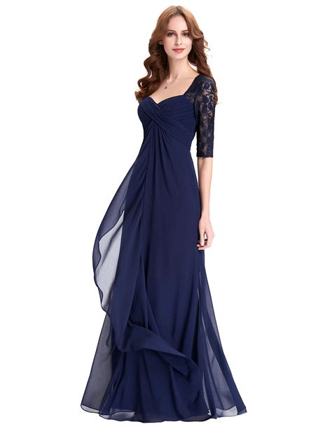 Alibaba.com offers 593 navy blue long bridesmaid dress products. Kate Kasin Full-length Half Sleeve Chiffon Navy Blue ...