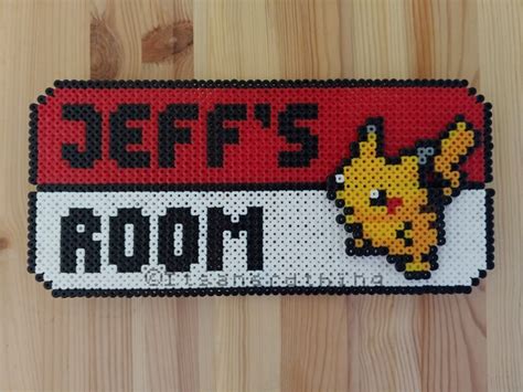 Personalised Pokemon Roomdoor Sign Choose Your Pokemon Etsy