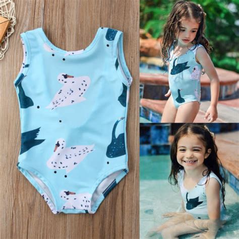 2018 New Newborn Infant Kids Baby Girls Bikini Blue Animal Print Cute