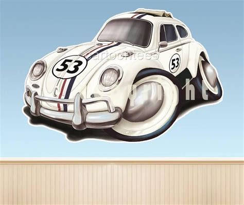 Herbie Race Car Cartoon Love Bug Wall Decal Man Cave Mural Print 8150