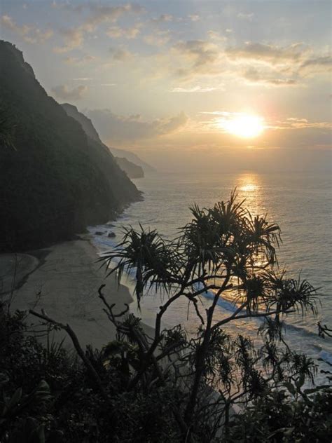 0817 Na Pali Coast Sunset Kauai Hawaii Hawaii
