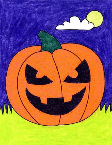 Easy How To Draw A Jack O Lantern Jack O Lantern Coloring Page