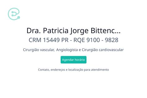 Dra Patricia Jorge Bittencourt Cirurgi O Vascular Em Curitiba Pr Curitiba Pr