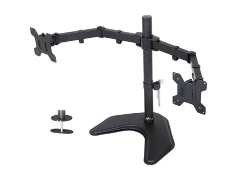 Wali Free Standing Dual Lcd Monitor Fully Adjustable Desk Mount Fits