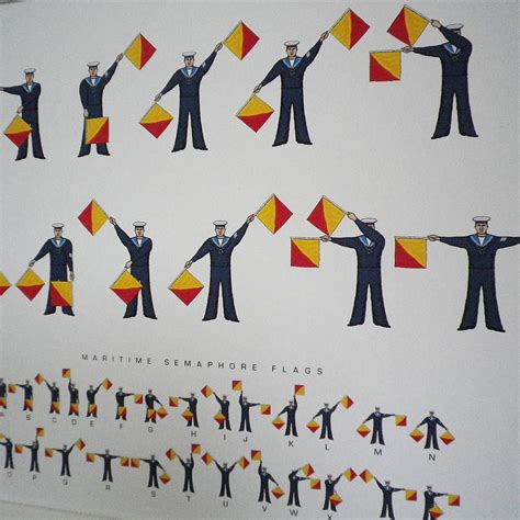 Maritime Semaphore Flags Message Print Can Be Personalised Glyn