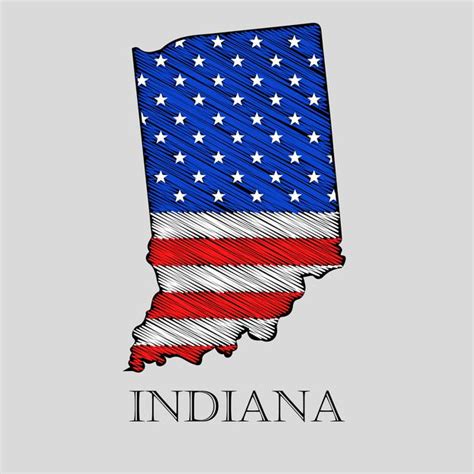 Premium Vector State Indiana In Scribble Style Vector Illustration