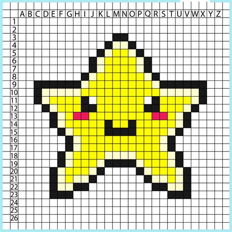 Buritan Pixel Art Template Mudah Untuk Menggambar