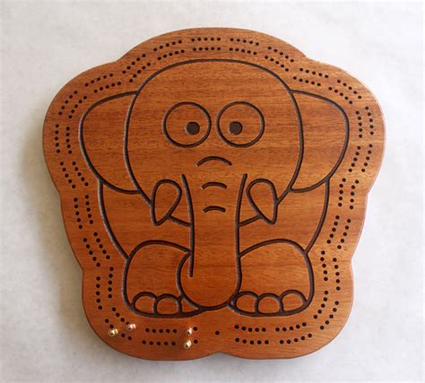 Elephant Cribbage Board