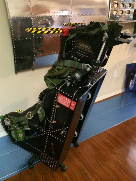 Ejection Seat Office Chair Nose Art Displays Hand Made Military Aviator Artwork Ejection