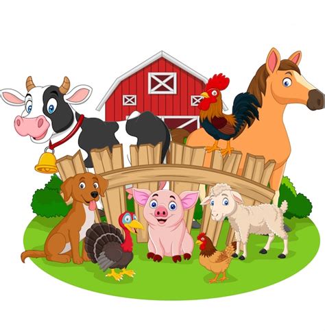 Premium Vector Collection Of Farm Animals Cartoon