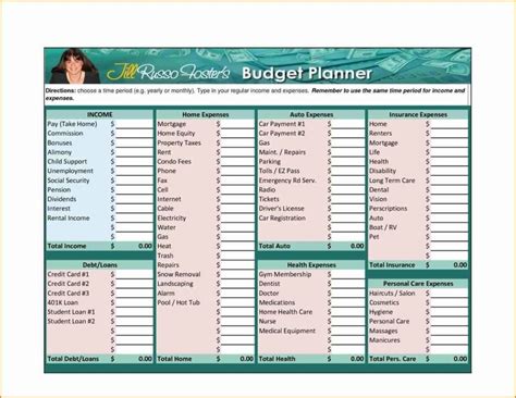 Household Budget Spreadsheet Template Free 3 —