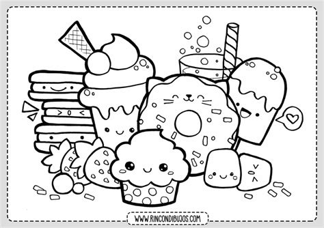 Dibujos Kawaii para Colorear - Rincon Dibujos in 2020 | Cute doodle art