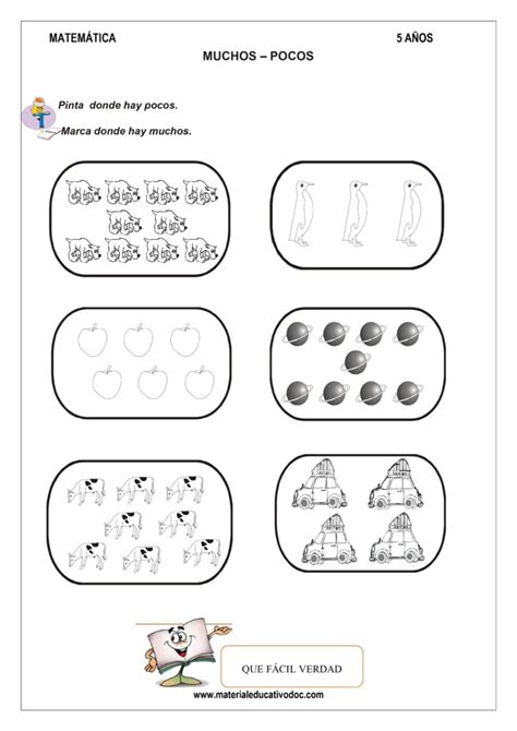 Cuadernillo De Matemática Para Niños 5 Años Material Descargable