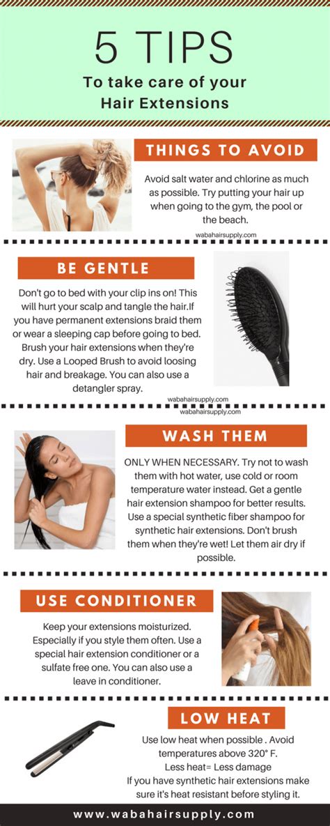 Tips For Hair Extension Care Hair Care Infographics