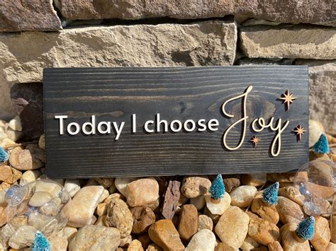 Today I Choose Joy Joy Wood Sign Christmas Decor 3d Wood Etsy