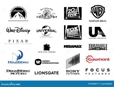 Major Film Studios Vector Logos Editorial Photography Illustration Of