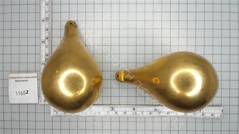 Various Sets Brass Pear Shaped Zaandam Or Zaanse Clock Weights Adcp