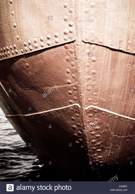 Riveted Ship Hull With The Rivets Clearly Visible Stock Photo Royalty