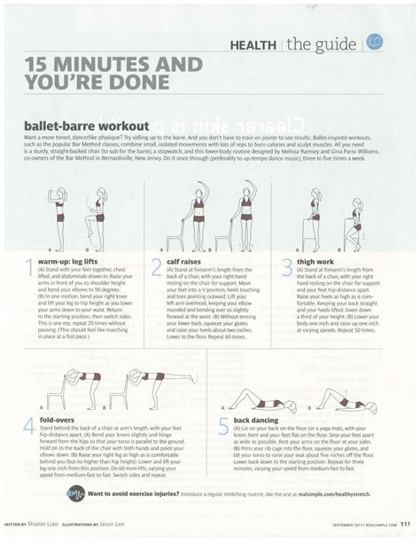 Simple Do At Home Ballet Barre Workout Fitness Pinterest