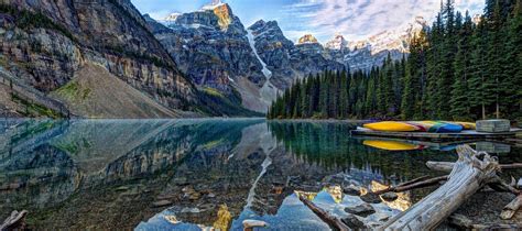 Moraine Lake Banff National Park Lake Mountains Wallpaper 2751x1223