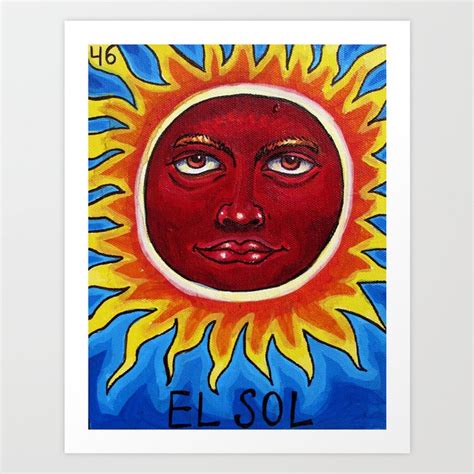 El Loteria Series 1 El Sol Art Print By Rubymoonstep Society6