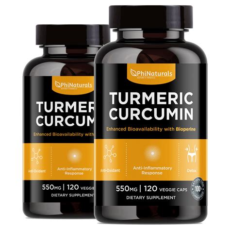 Turmeric Curcumin With Black Pepper Supplement Pack Of 2 Capsules By