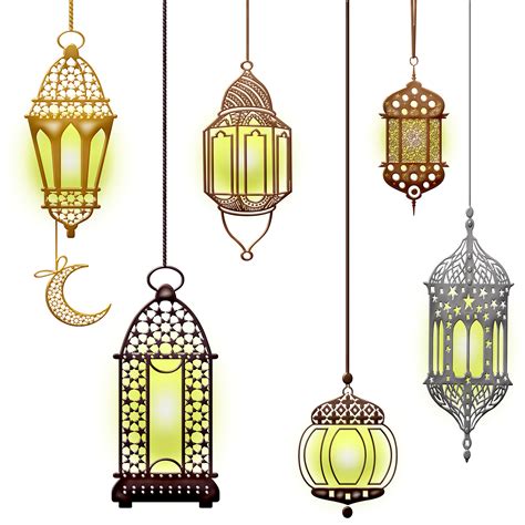 Islamic Lanterns Vector Hd Png Images Gold Islamic Lantern Design Riset