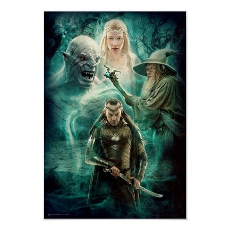 Elrond™ Azog Galadriel And Gandalf Graphic Poster Zazzle In 2022