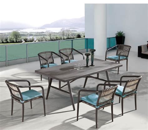 Kitaibela Modern Outdoor Dining Set For 6 Icon Outdoor Contract