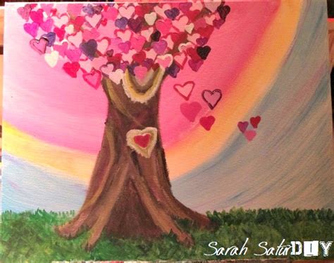 Diy Heart Tree Painting The Diy Mama Blog