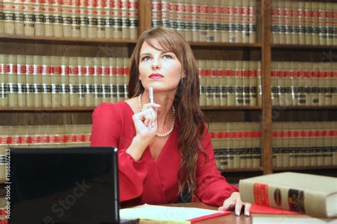 Young Attractive Female Professional Women In Workplace Female Lawyer In Law Office Stock