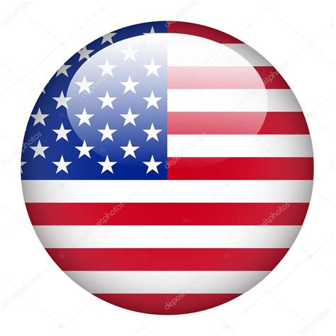 Usa Flag On Button — Stock Vector © Pockygallery 13488229