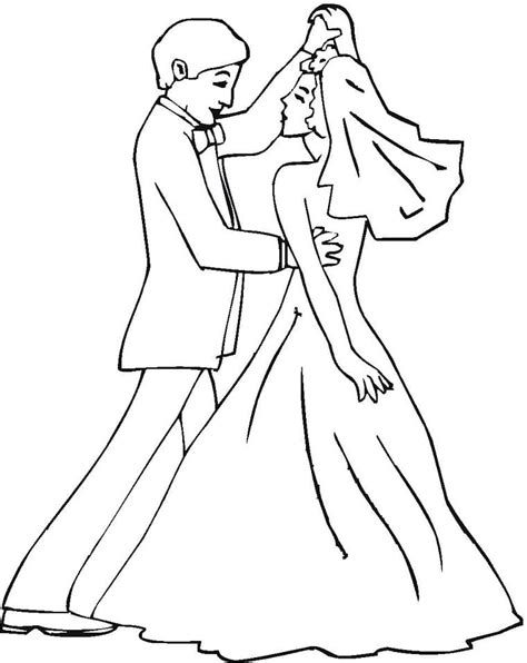 Desenhos de Dança de Casamento para Colorir e Imprimir ColorirOnline