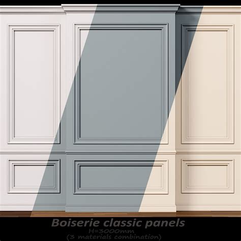 Wall Molding 9 Boiserie Classic Panels 3d Model Cgtrader