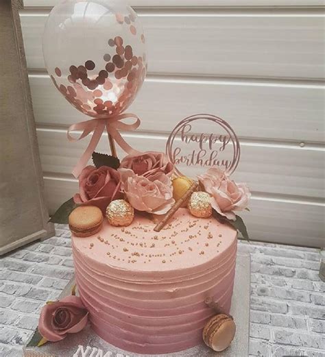 Confeti de adorno de pastel de globo de oro rosa adorno de Etsy México Pasteles modernos de