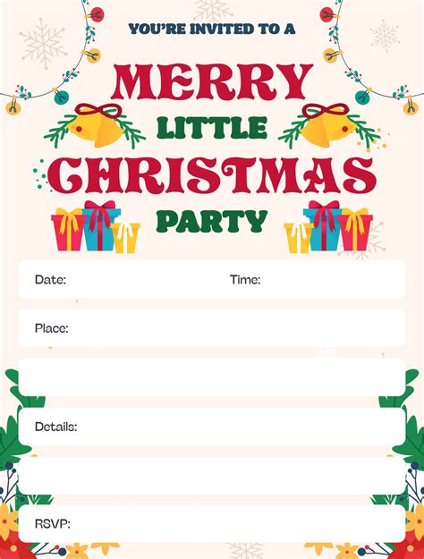 Editable Christmas Party Invitation