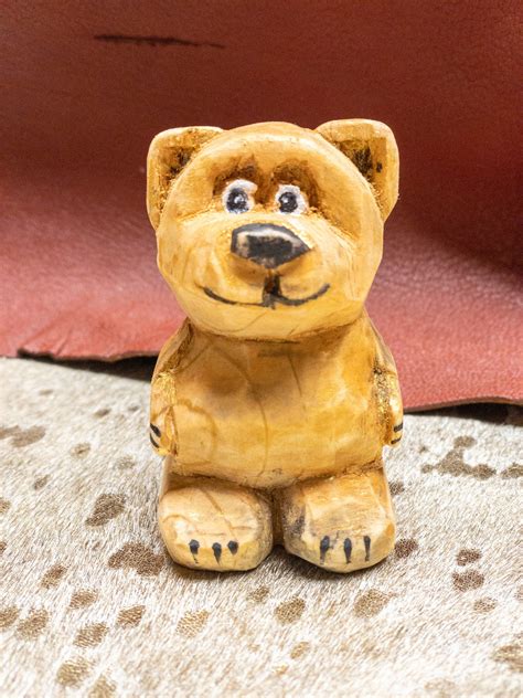 35 Tall Hand Carved Wooden Bears Carved With Love Etsy