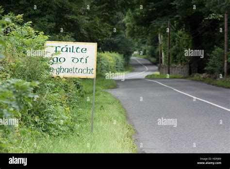 Sign In Irish Language Welcoming Visitors To The Gaeltacht Irish