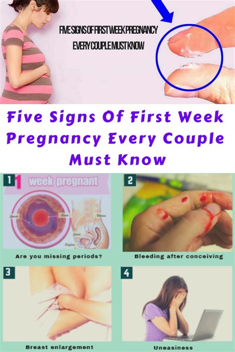 Signs In First Week Of Pregnancy Pregnancy Sympthom