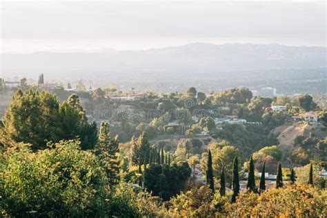 San Fernando Valley Landscape View From Mulholland Drive In Los