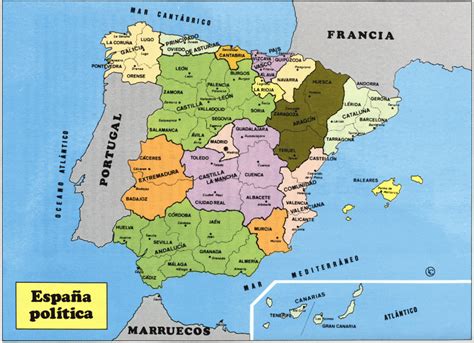 Mapa De España Politico Con Comunidades Y Provincias Descargar E