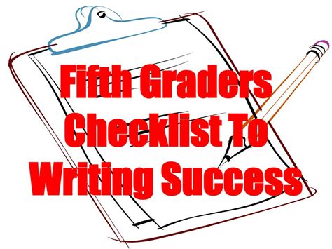 Fifth Graders Checklist To Ppt Download