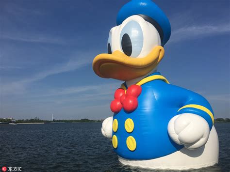 11 Meter Tall Donald Duck Amuses Visitors In Shanghai Cn
